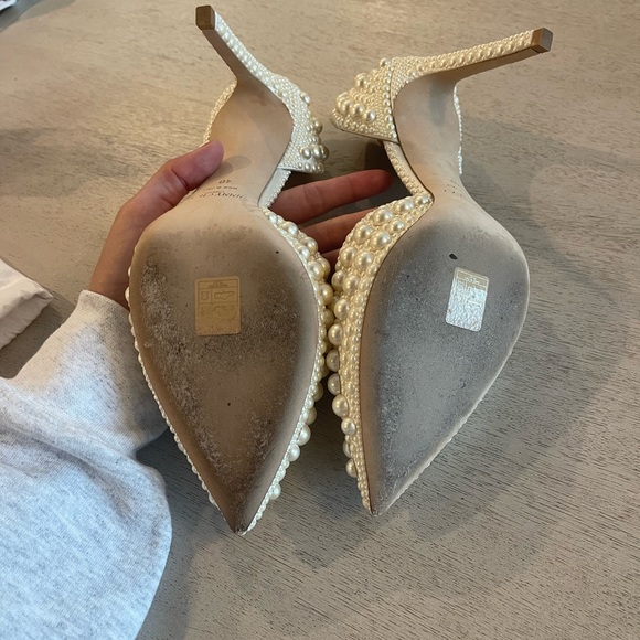 Jimmy Choo Sabine 85 Pearl Heels - Picture 7 of 8